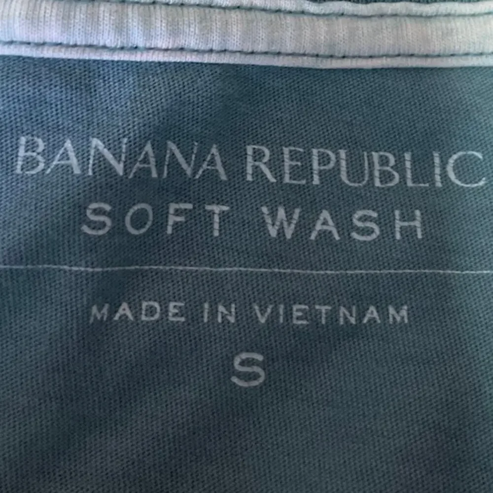 Banana Republic Soft Wash Men's Blue Short Sleeve Crew Neck Tee T-Shirt Top Sz S